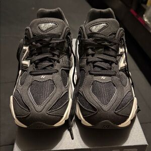 New Balance Charcoal and White Athletic Shoes